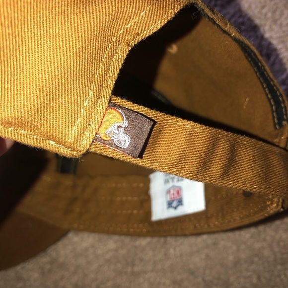 NFL Team Apparel Cleveland Browns Adjustable Hat OSFA Khaki - Picture 6 of 7